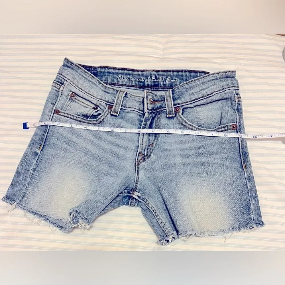 Original authentic Levi cut-off shorts; Size 1
